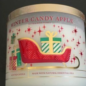 NWT Bath & Body Works "Winter Candy Apple" 3 wick Candle